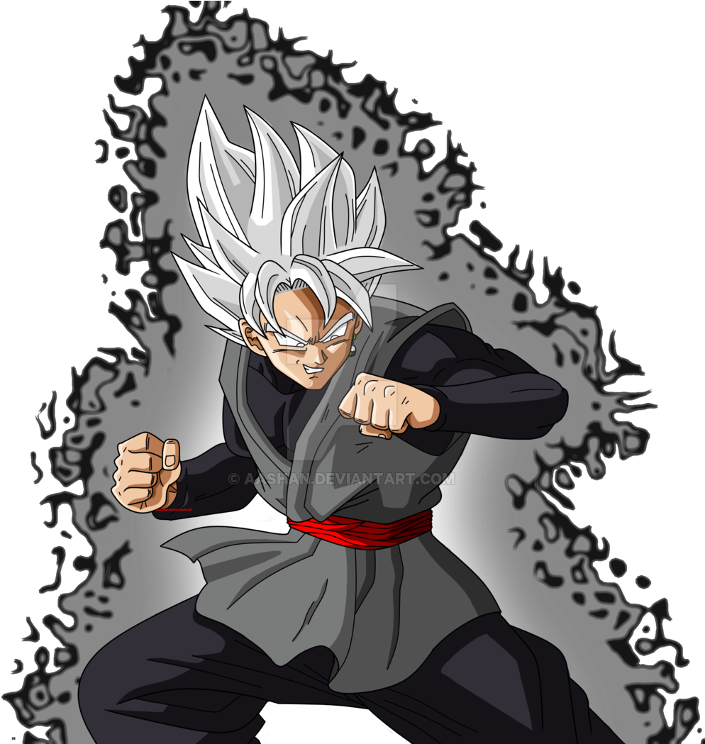 Aashananimeart Black Goku By Aashananimeart - Super Saiyan White Goku Black (1024x1048)