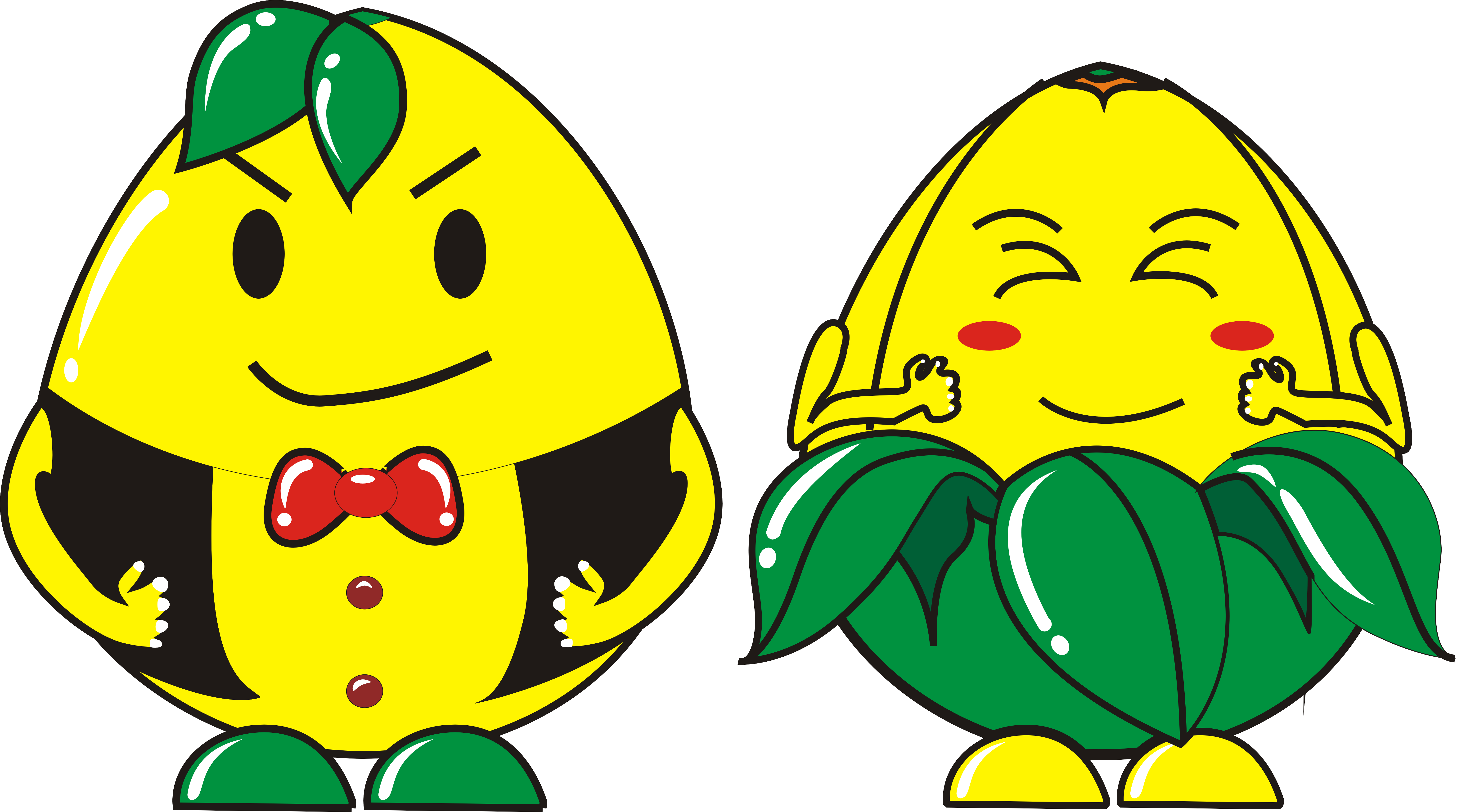 Pomelo Cartoon Clip Art - 柚子 卡通 (6152x3429)