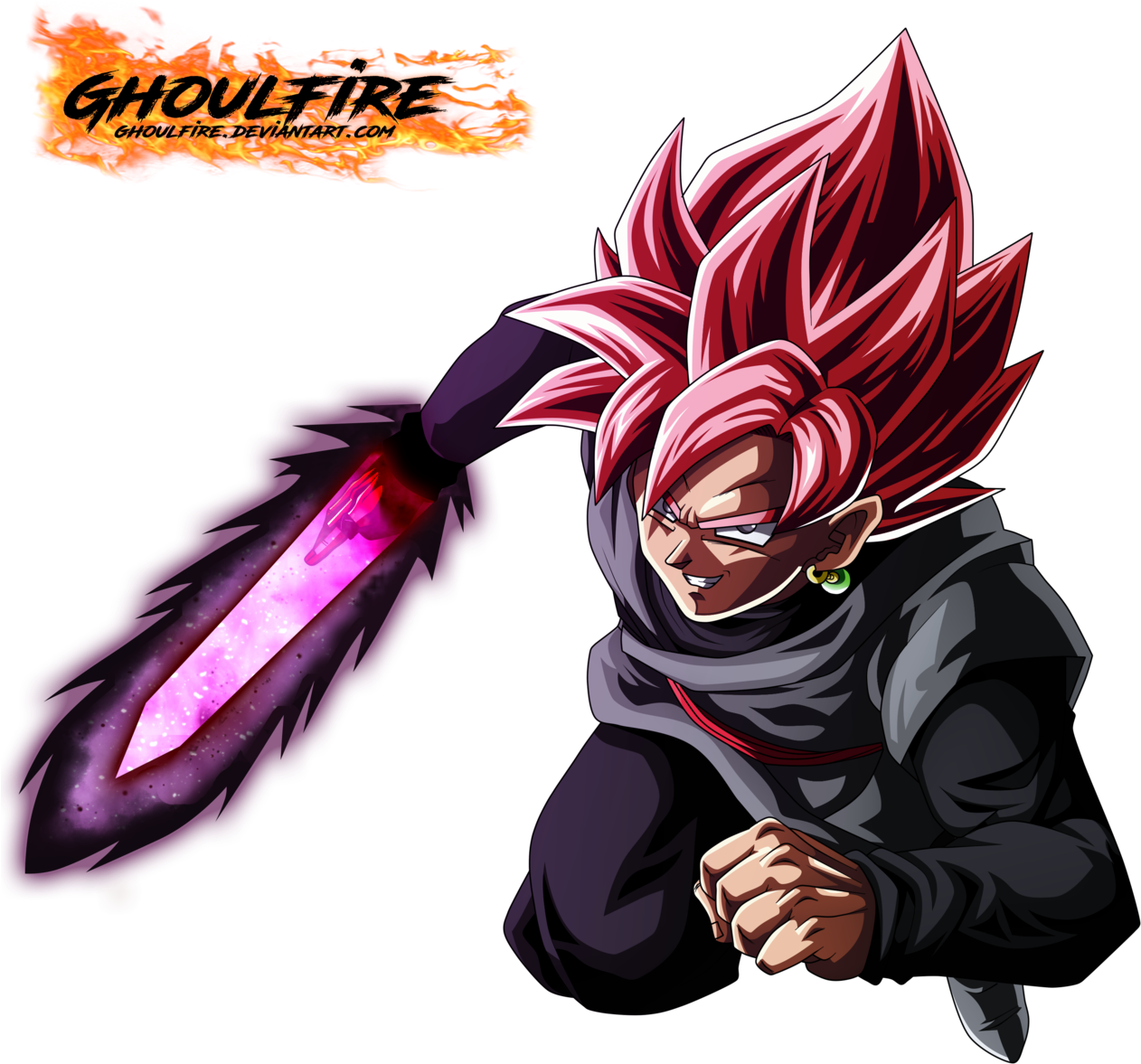 Black Goku Super Saiyan Rose By Ghoulfire - Lr Goku Black And Zamasu (1280x1211)