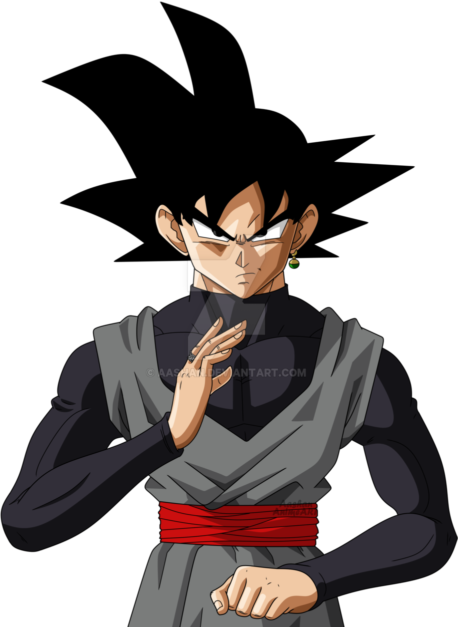 Goku Black Fighting Pose Colored By Aashananimeart - Black Goku Fighting Pose (1024x1315)