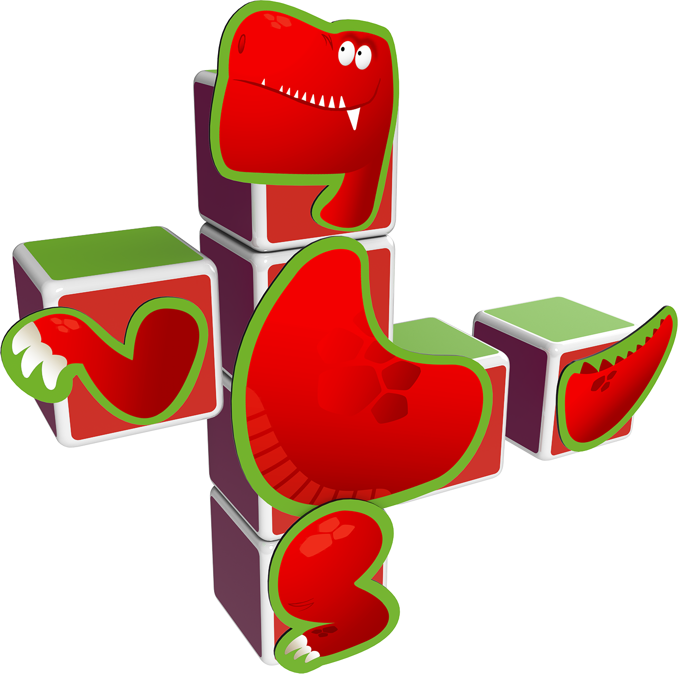 Geomag Magicube Dinosaurs - 24 Delig (1352x1345)