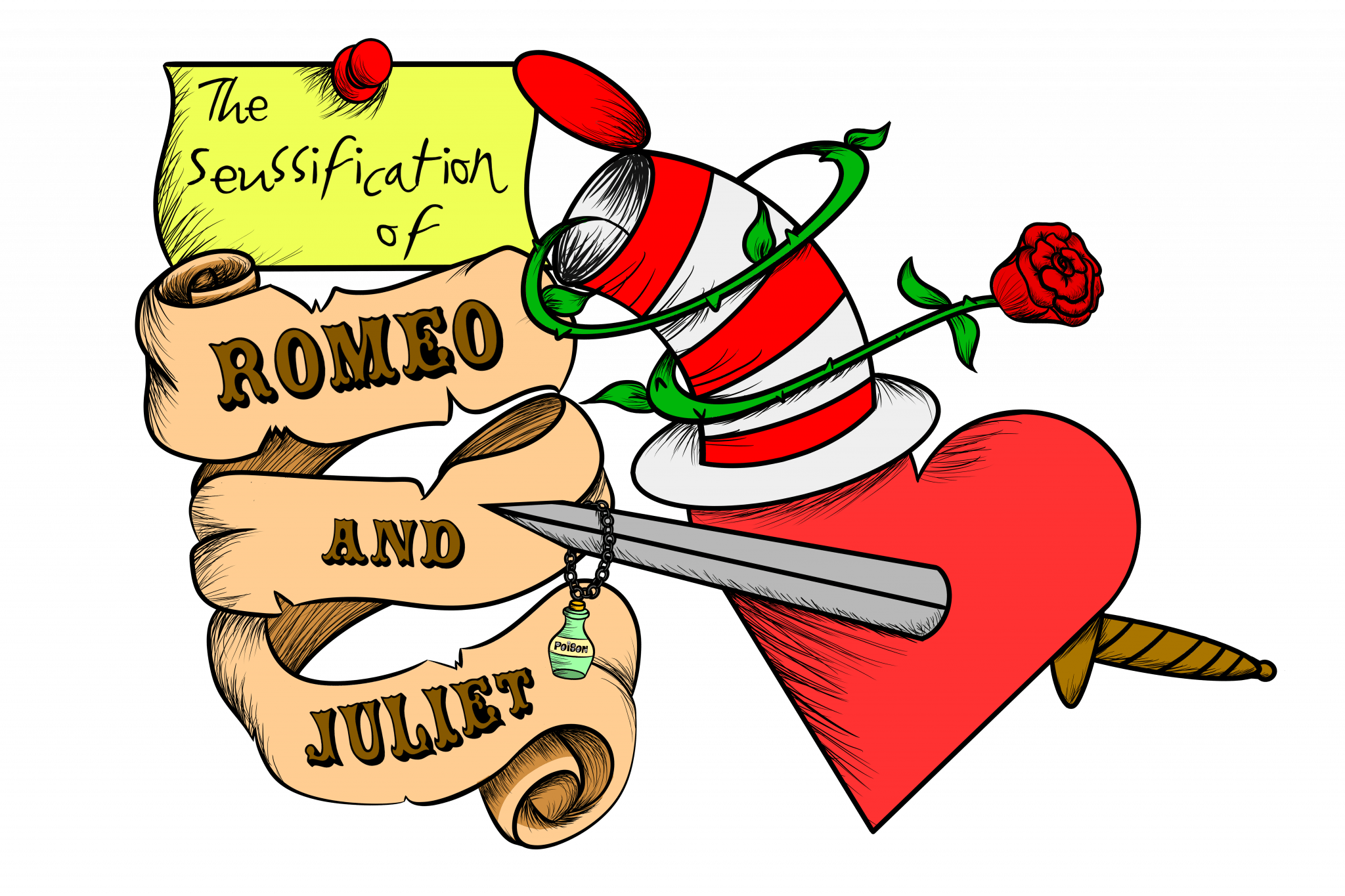 Nice Looking Romeo And Juliet Clipart Clip Art - Seussification Of Romeo And Juliet (2048x1365)