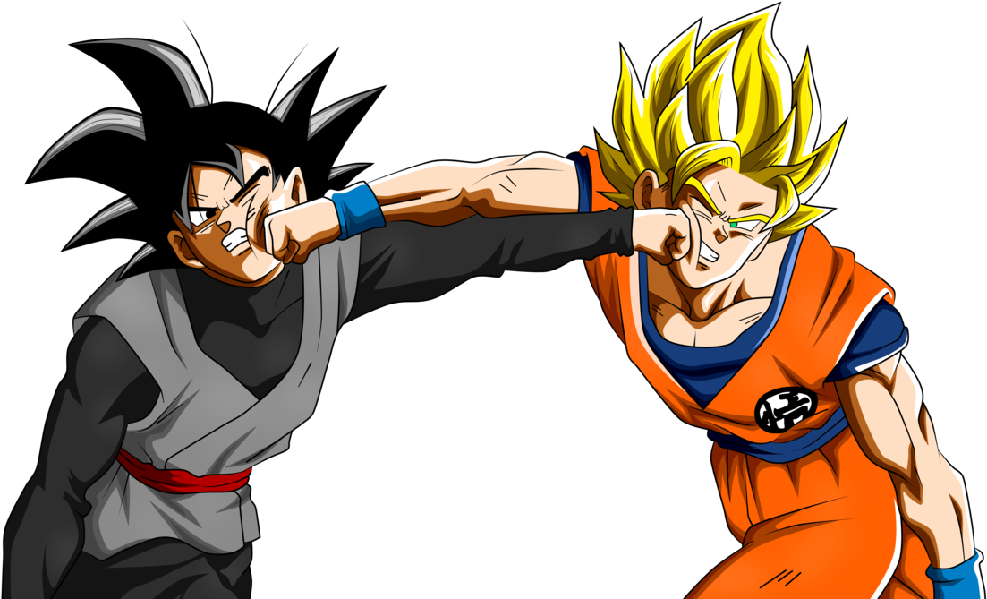 Goku Vs Black By Rmehedi - Goku Black Goku Face To Face (1191x670)