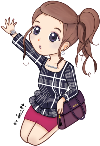 Chibi Fan Art By Dechii008 - Cartoon (400x538)