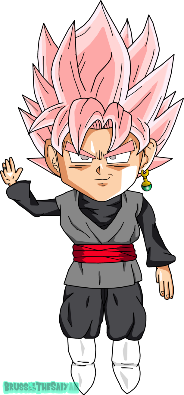 Goku Black Chibi By Brusselthesaiyan - Cartoon (611x1306)