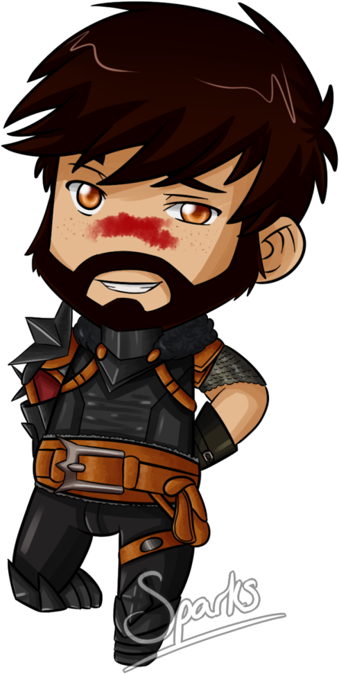 Male Mage Hawke Chibi By Sparksreactor - Cartoon (1024x1024)