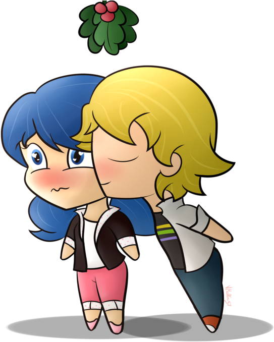 {livestream} Chibi Mistletoe Kiss By Vcm1824 - Kiss (1024x683)