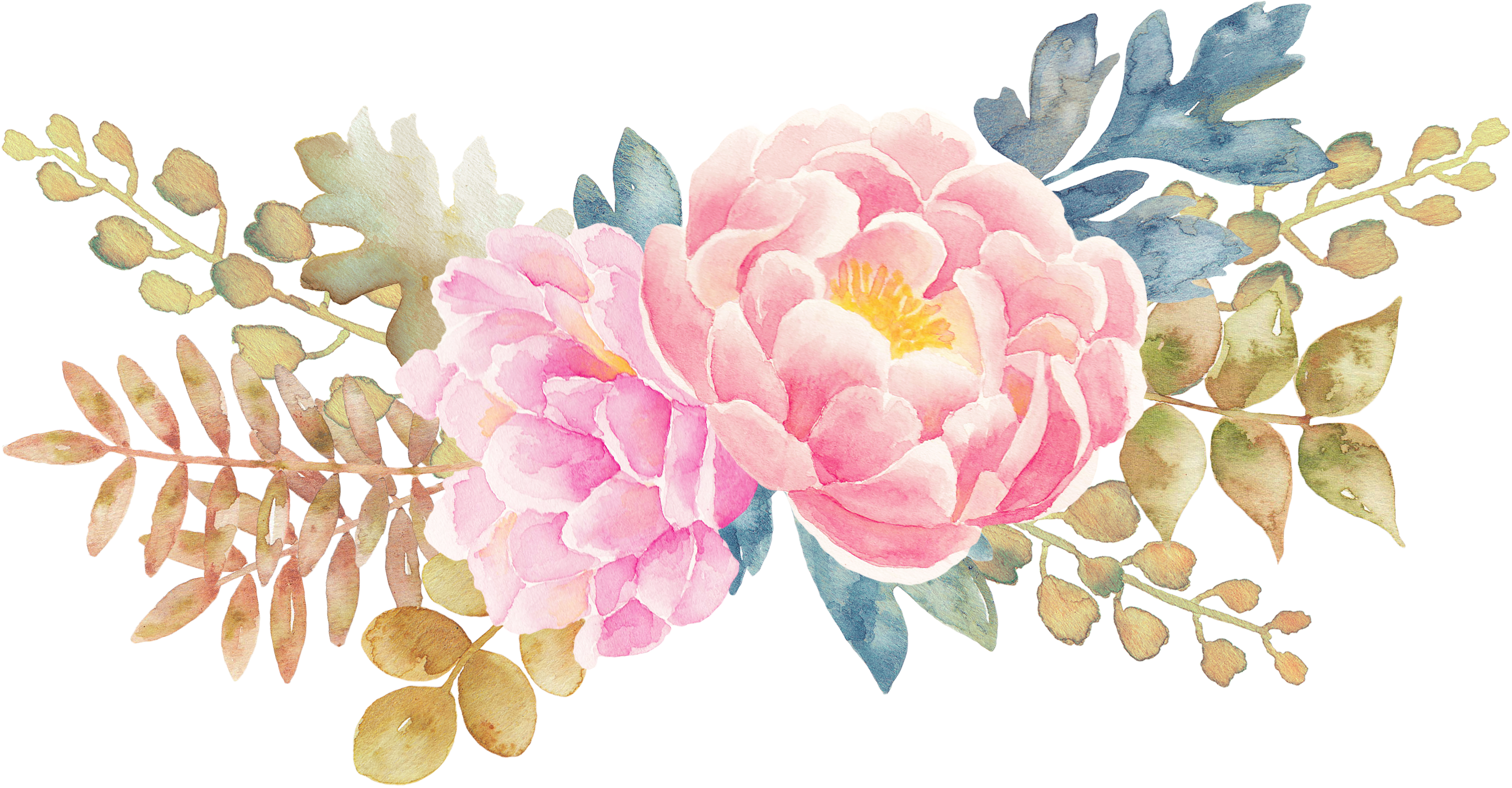 Flower Watercolor Painting - Flores Aquarela Png (3529x2044)