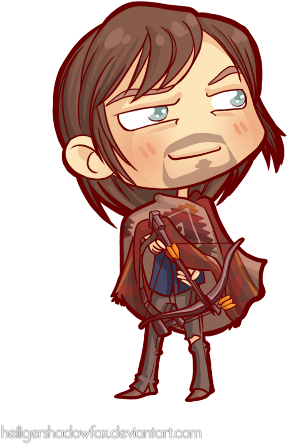 The Walking Chibi Dead - Cartoon Daryl Dixon (746x1072)
