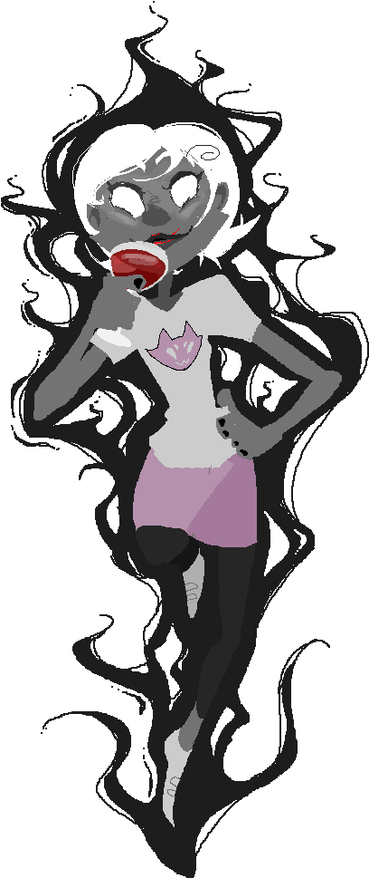 Shit, Let's Be Grimdark - Homestuck Grimdark Roxy (500x1000)