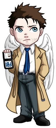 Chibi Castiel By Twinenigma - Dean Winchester Chibi (300x455)
