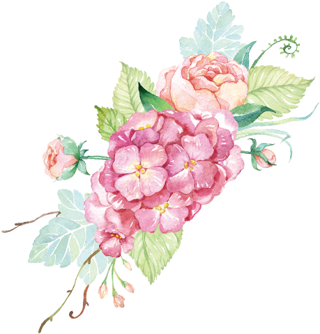 Flowers Rose Watercolor Painting Floral Design - Bridesmaid Jewelry Set Blush Crystal Earrings, Bridesmaid (595x595)