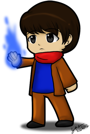 Chibi Merlin By Kitsuguardian - Cartoon (354x473)
