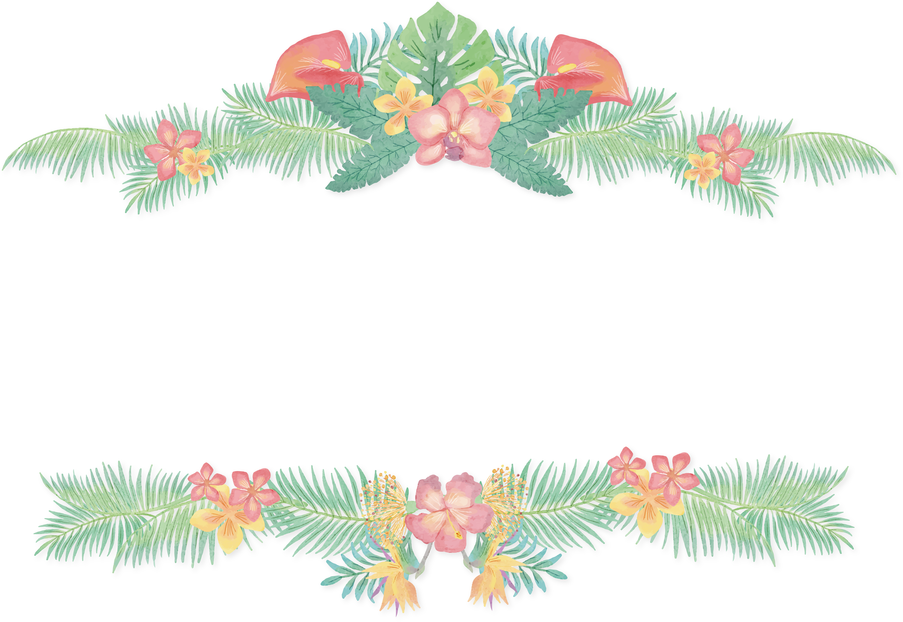 Flower Watercolor Painting Euclidean Vector - Flower Watercolor Painting Euclidean Vector (3601x2496)