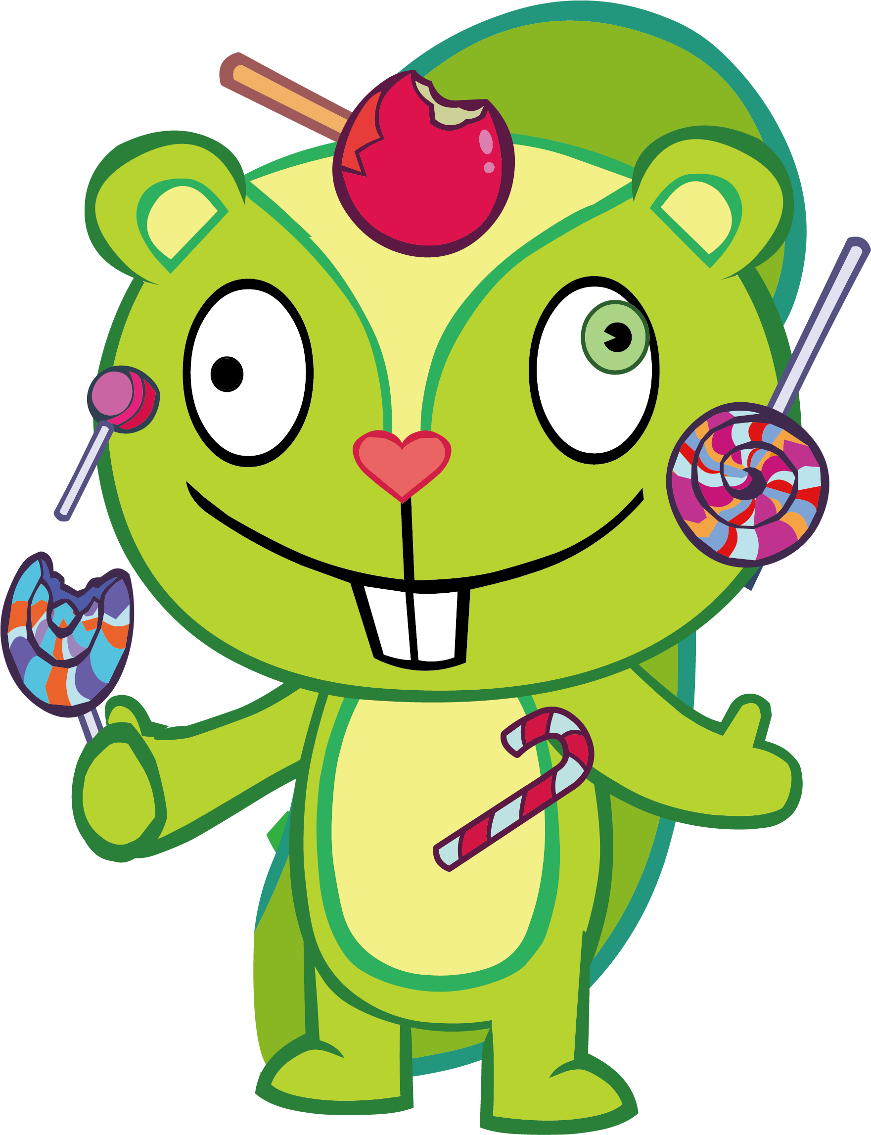 T-shirt Cartoon Clip Art - Happy Tree Friends Nutty (1760x2355)