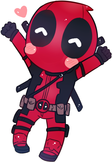 Chibi Deadpool By Nacchan96 On Deviantart - Free Cross Stitch Patterns (455x648)