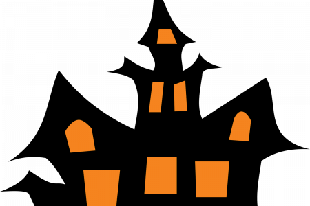 Spooky Clipart Haunted Hayride - Haunted House Clip Art (450x300)