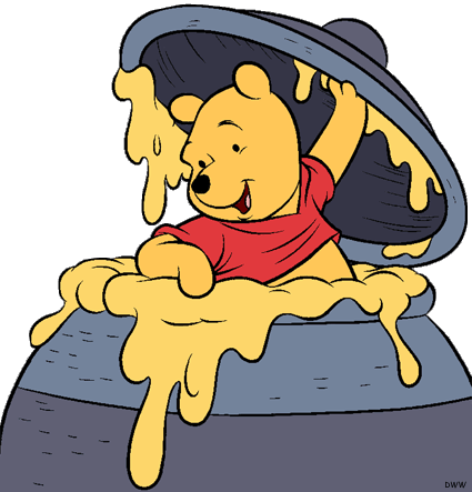 Clip Arts Related To - Pooh Honey Pot Clip Art (425x443)