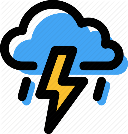 Thunder Clipart Rainstorm - Weather Forecasting (486x512)