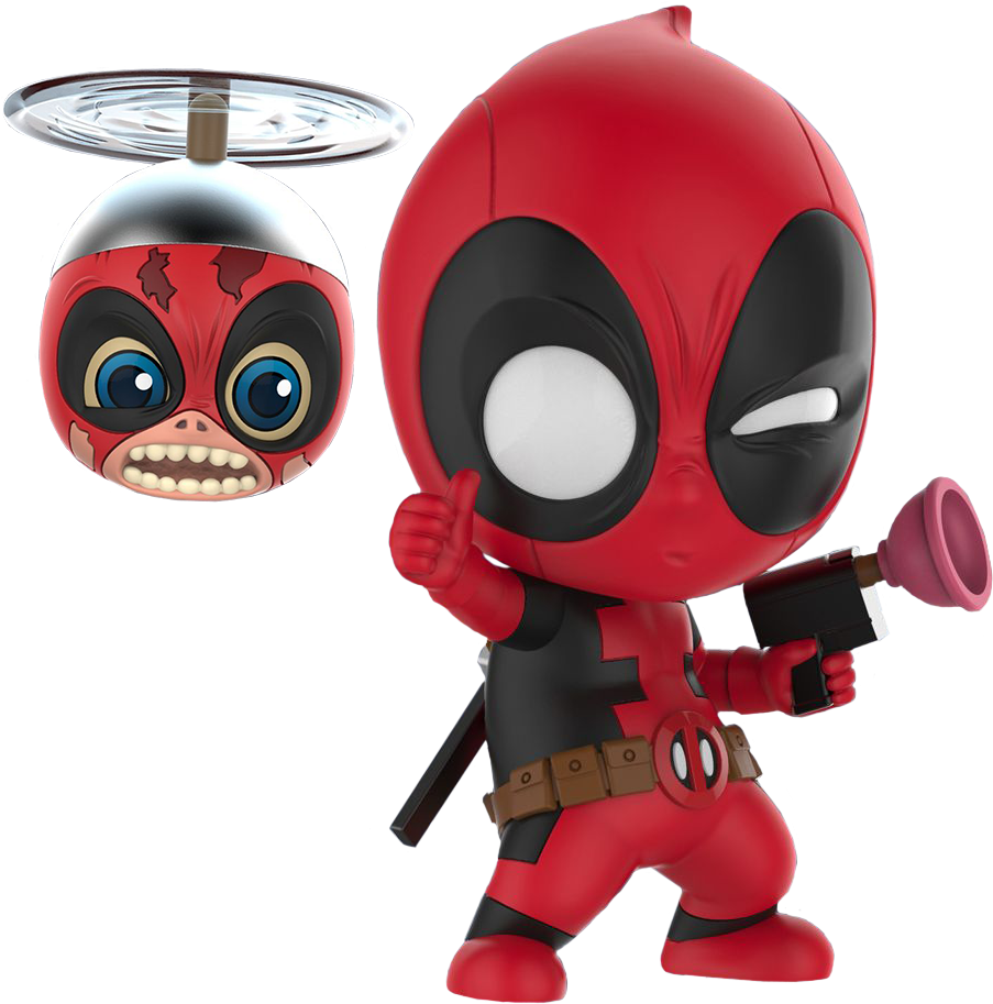 Deadpool With Headpool Cosbaby Hot Toys Bobble Head - Deadpool (1000x950)