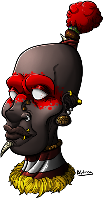African Warrior By Kkylimos - African Warrior Cartoon (576x765)