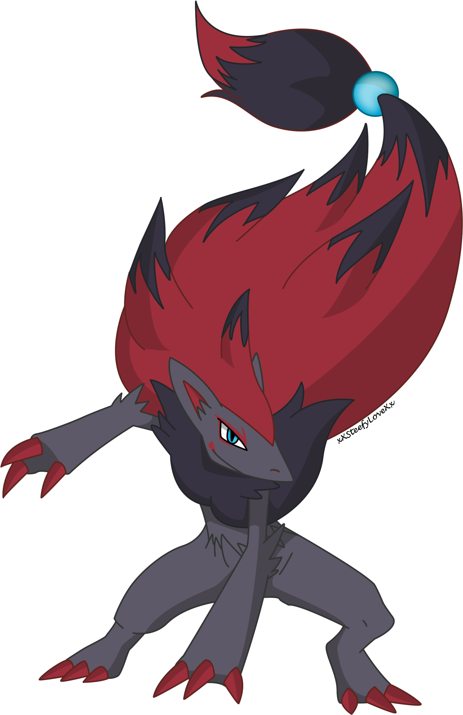 Zoroark Cool Pose By Xxsteefylovexx Zoroark Cool Pose - Pokemon Zoroark (1900x2881)