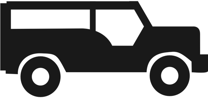 Jeep, Silhouette, Symbol, Black, Icon - Jeepney Black And White (680x340)
