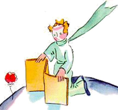 El Principito Platica Con La Flor Y La Atiende - Piccolo Principe Disegni Originali (400x372)