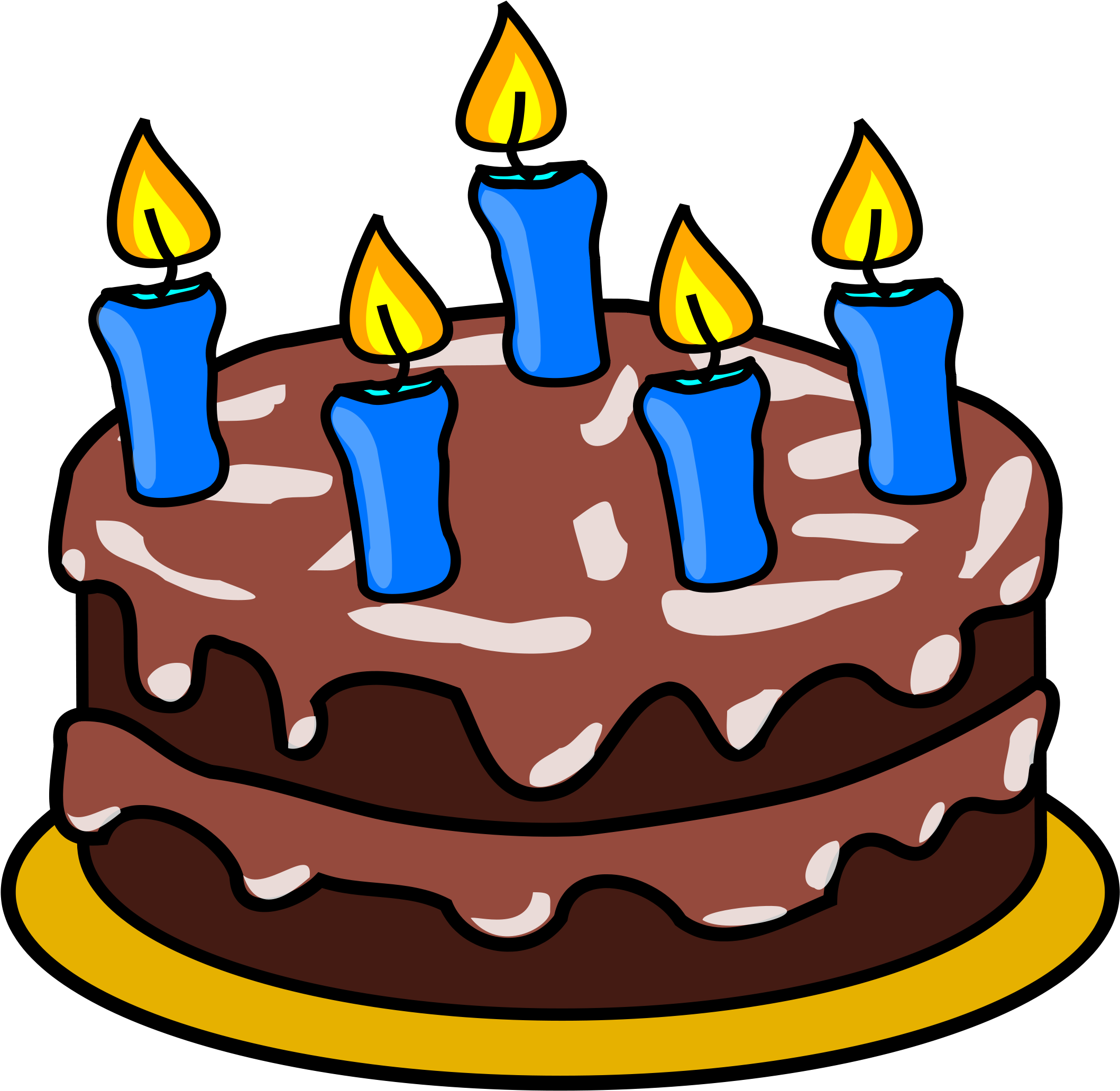 Clipart Birthday Cake 4 - Birthday Cake Clip Art (2400x2343)