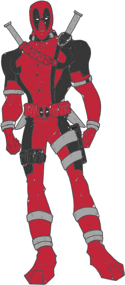 X-men Evolution Style Drawings - X Men Evolution Deadpool (499x1024)