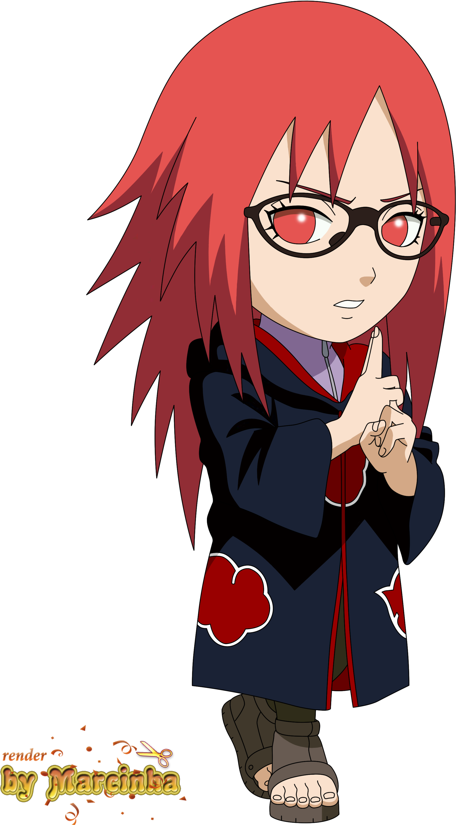Chibi Karin Akatsuki By Marcinha20 Chibi Karin Akatsuki - Karin Chibi Naruto (2500x3600)