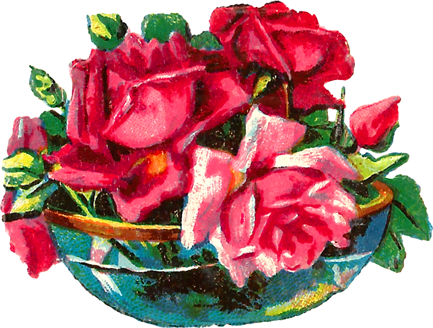 Pink Roses Are The Best Flower Images For Shabby Chic - Clip Art (1600x1230)