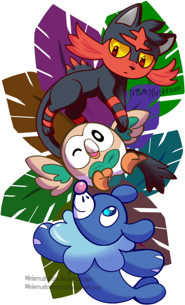 Pokemon Sun And Moon By Miniemushroom - Pokémon Sun And Moon (730x1095)