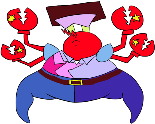 Krabs Plankton And Karen Clip Art Fictional Character - Mr Krabs Stronger Than You (540x501)