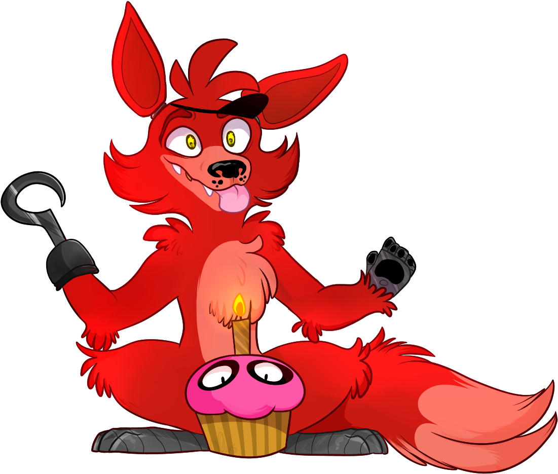 Red Mammal Cartoon Vertebrate Fictional Character Clip - Fnaf Foxy (1280x1024)