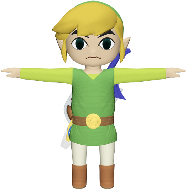 Download Zip Archive - Toon Link T Pose (750x650)