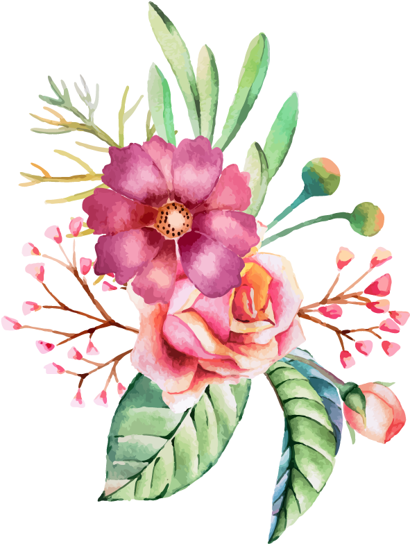 Watercolour Flowers Wedding Invitation Watercolor Painting - Believe In Yourself 2017-2018 Weekly Planner: Cute (800x800)