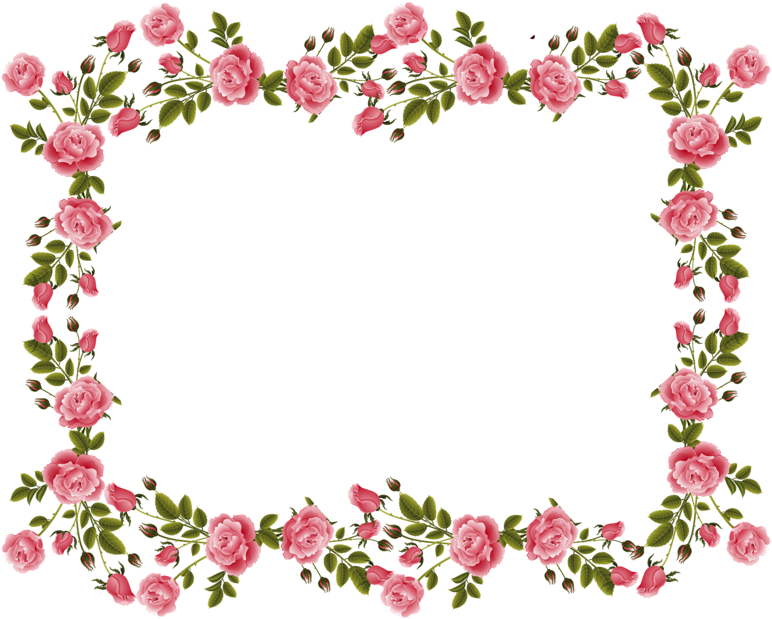 Pink Rose Wallpaper Border Hd Wallpaper - Flower Border Png.