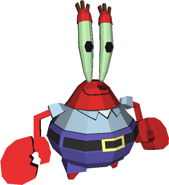 Mr - Krabs - Mr Krabs 3d Model (888x777)