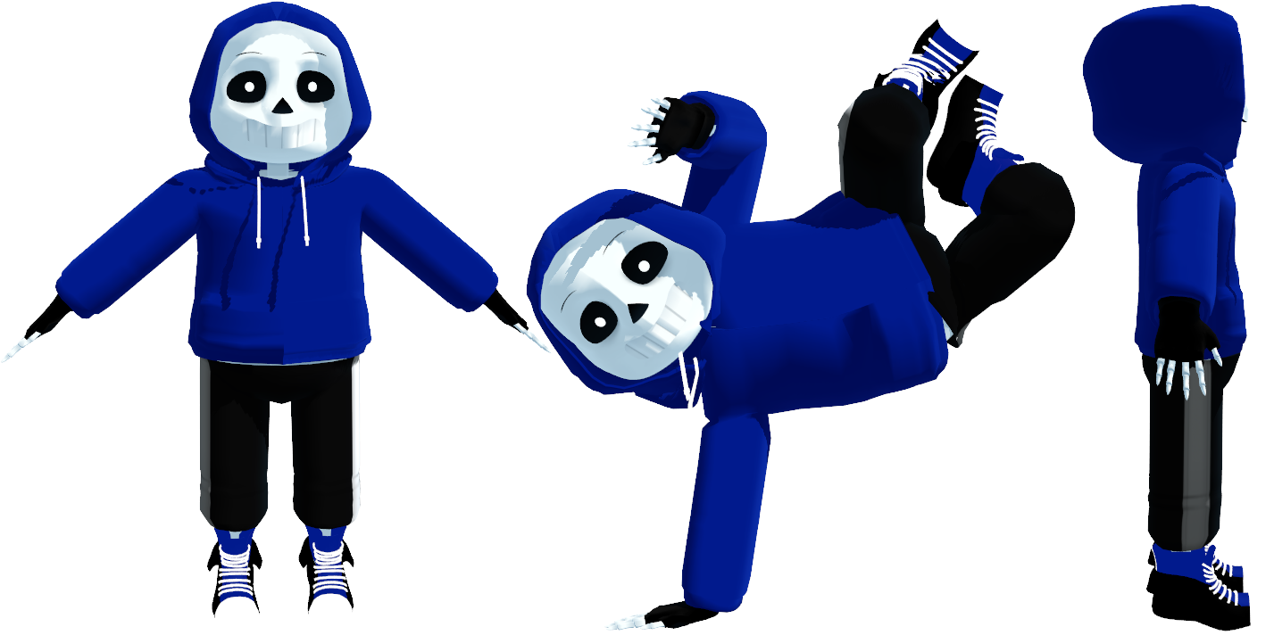 Mmd Dancetale Sans By Kittynekkyo - Mmd Model Sans Download (1450x720)