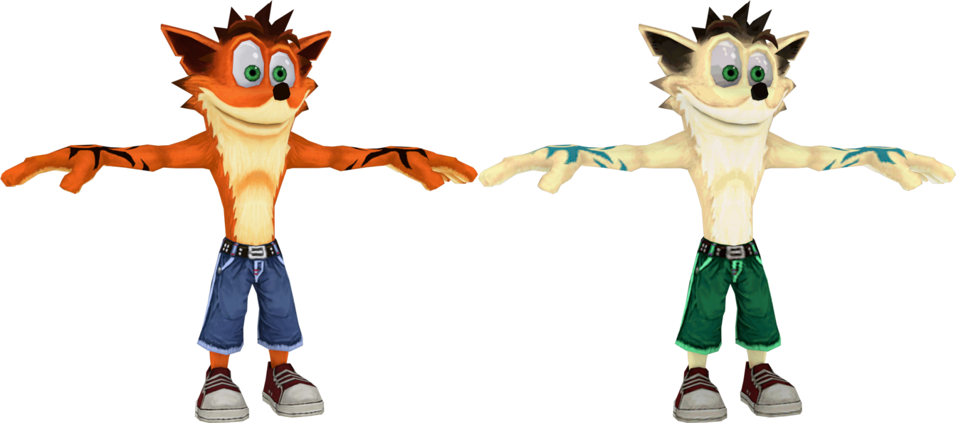 Crash Bandicoot Model By Crasharki - Crash Of The Titans Model (1343x595)