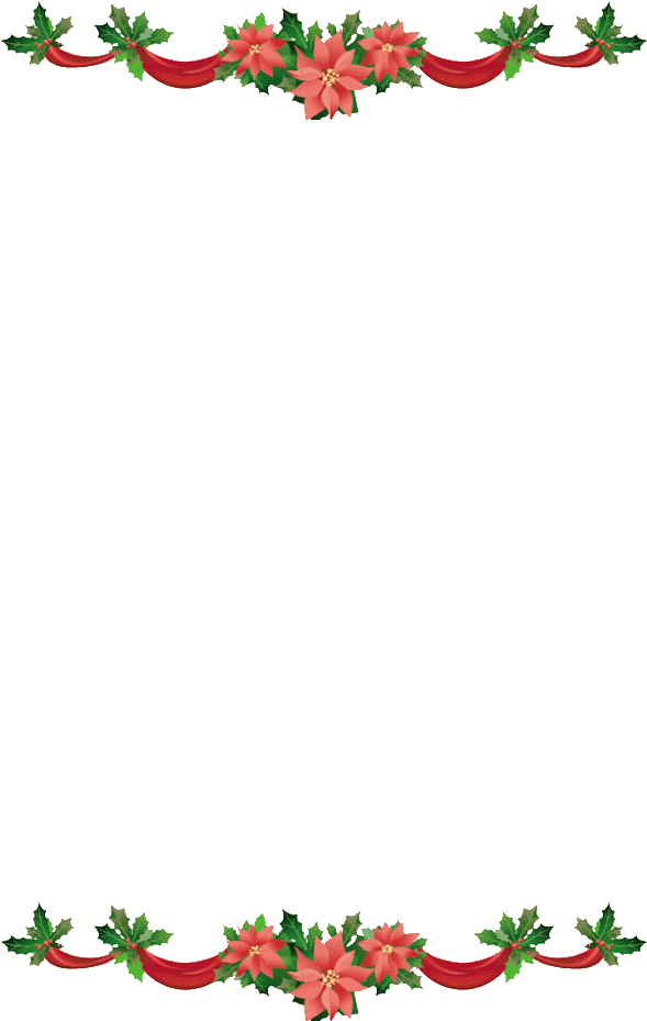 Christmas Border Clip Art Free - Christmas Top Border Clip Art (642x930)