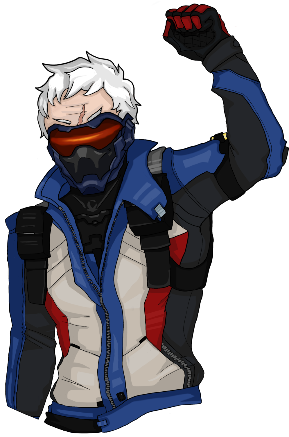 Soldier 76 By Freshkael - Soldier 76 Png (1024x1507)
