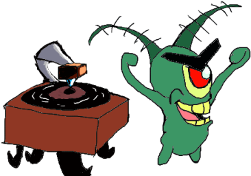 “ Quick Little Doodle Of Plankton ” - Plankton (500x261)