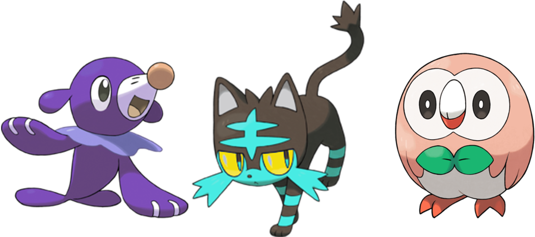 Shiny Sun And Moon Starters By Randompeak - Nintendo 3ds - Pearl Pink (1191x670)