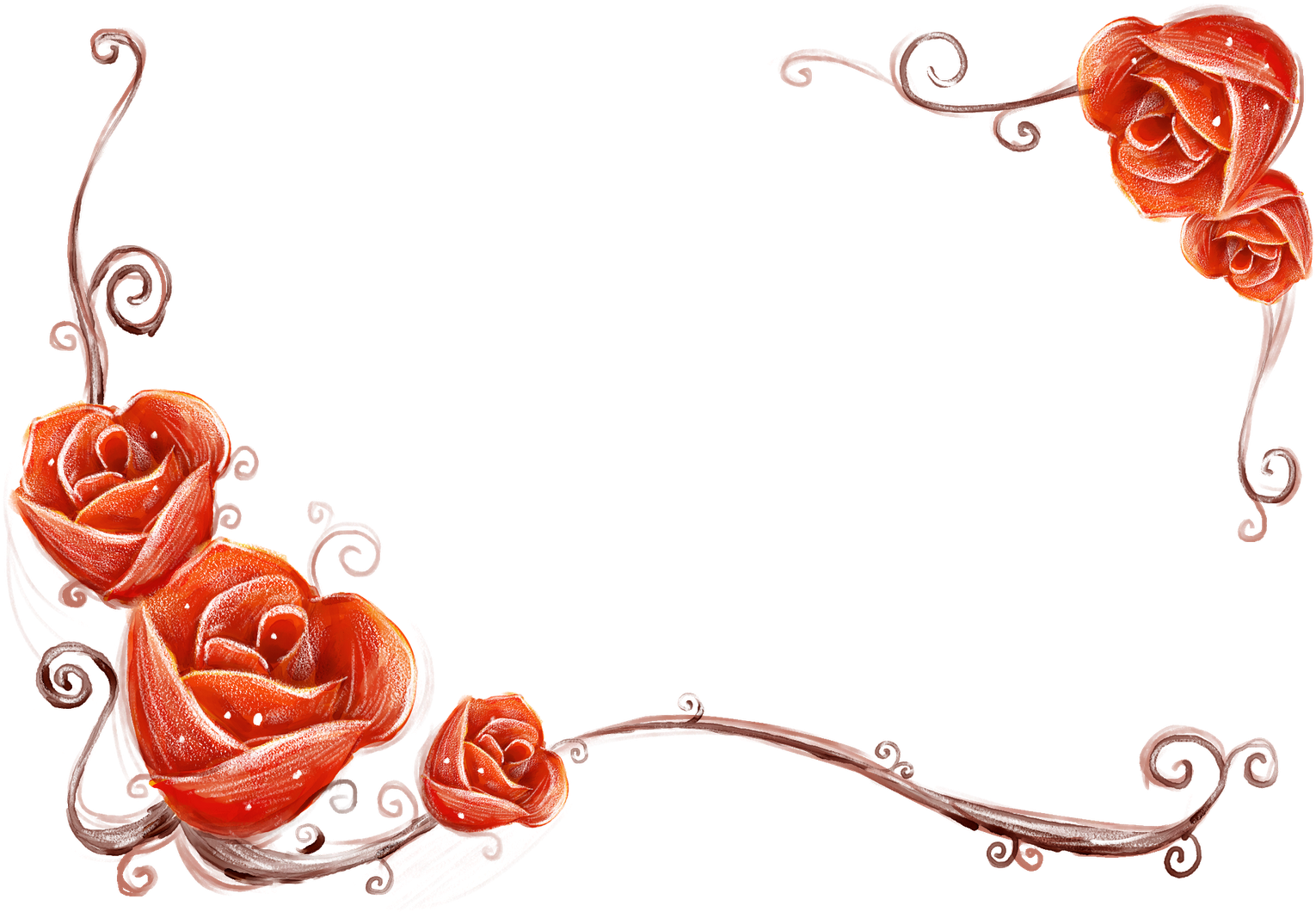 Paper Flower Floral Design Painting - Tang Dynasty 3 Panels Modern Giclee Artwork Canvas (1600x1094)