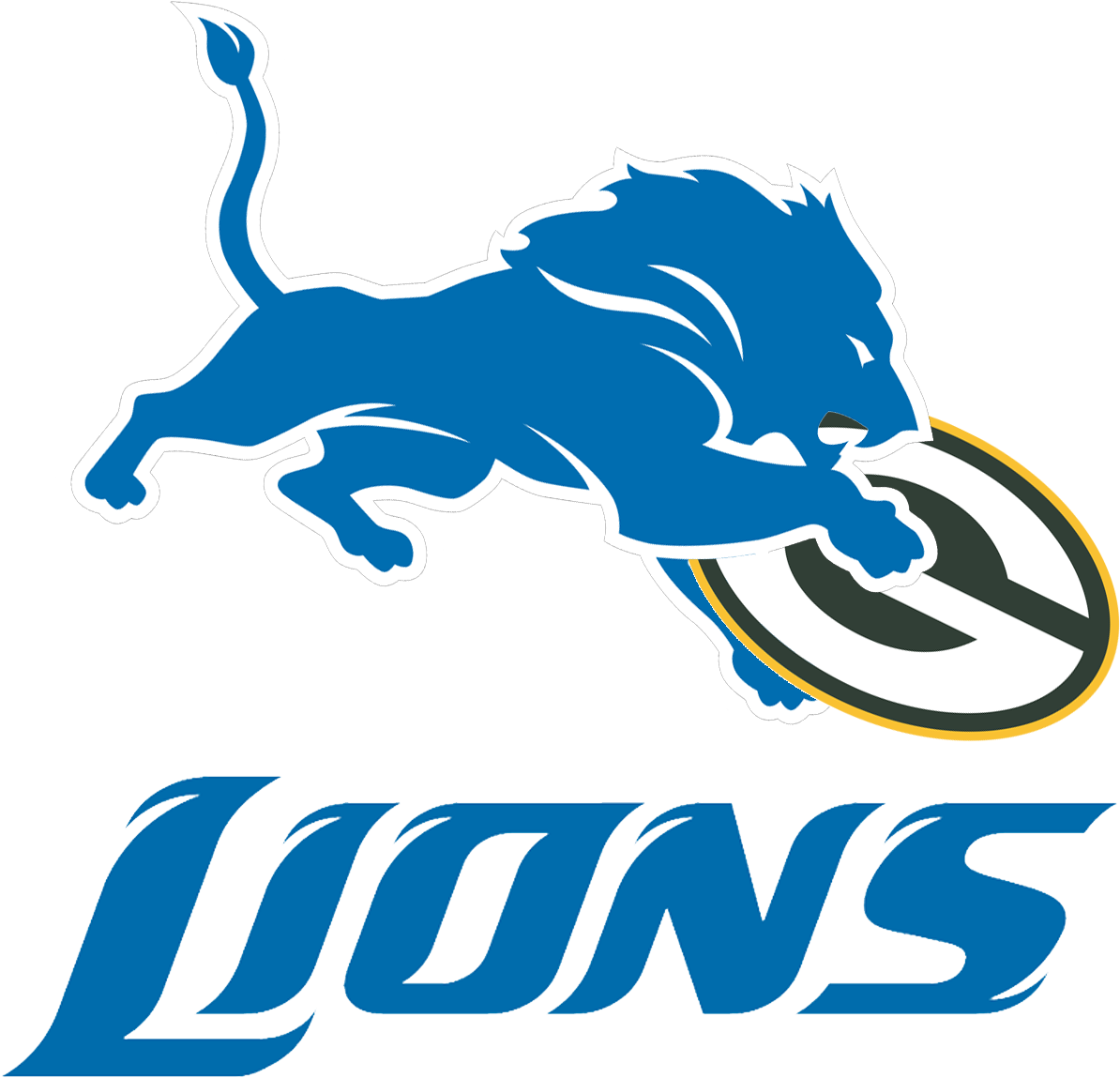 Lets Go Lions, Sweep The Pack 1 Day Left - Detroit Lions Logo (1200x1200)