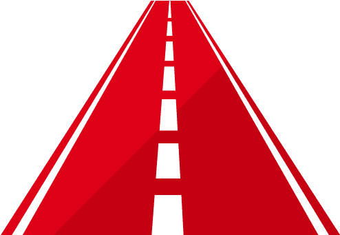 Large And Small Jobs - Triangle Isocèle Rouge (500x500)