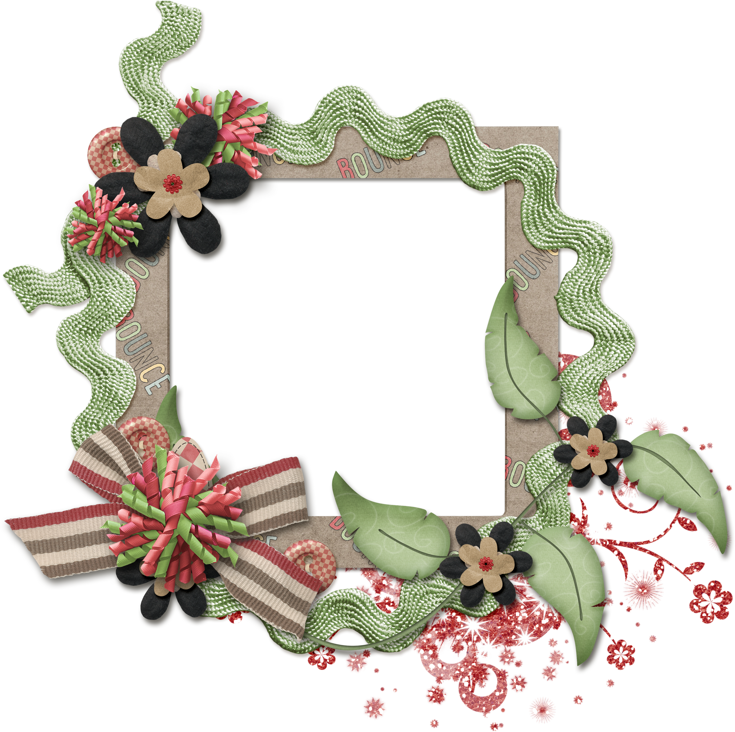 Ch - B *✿* - Digital Scrapbooking Cluster Frame (2388x2378)