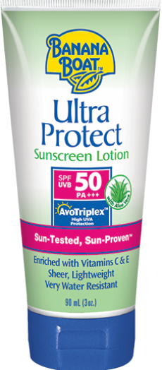 Ultra Protect Sunscreen Lotion Spf 50 Pa - Banana Boat Spf 50 Baby Sunscreen Lotion 90ml (230x524)